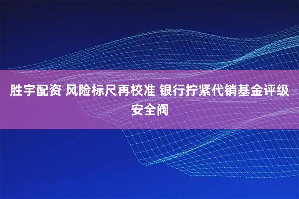 胜宇配资 风险标尺再校准 银行拧紧代销基金评级安全阀