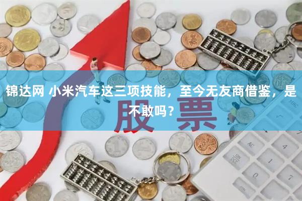锦达网 小米汽车这三项技能，至今无友商借鉴，是不敢吗？